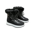thumbnail image 3 of Fangasis Womens Winter Boot Anti Skid Snow Boots Mid-Calf Warm Booties Outdoor Breathable Shoes Black 10.5, 3 of 9
