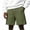 Army Green, variant on Mens Side Zip Quick Dry Shorts Drawstring Elastic Waist Breathable Lightweight Flex Trousers Outdoor Summer Beach Casual Bottoms