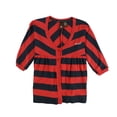 thumbnail image 1 of Element Cardigan Rayé pour Femmes, Rouge, Moyen, 1 of 2