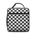 thumbnail image 2 of Black and White Checkered Pattern Insulated Lunch Bag Teens,Lunch Box for Men Women for Work,Picnic or Travel,10.2x9.5x4.3 Inches,8 Can Capacity, 2 of 6