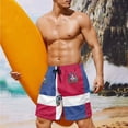 thumbnail image 2 of XYZCANDO Men and Women Matching Swimsuits Beach Outfits for Couples High Waisted Bikini Sets Swim Trunks Hawaiian Outfits Couple Beach Vacation Swimwear Resort Wear, Flag of the Dominican Republic, 2 of 6