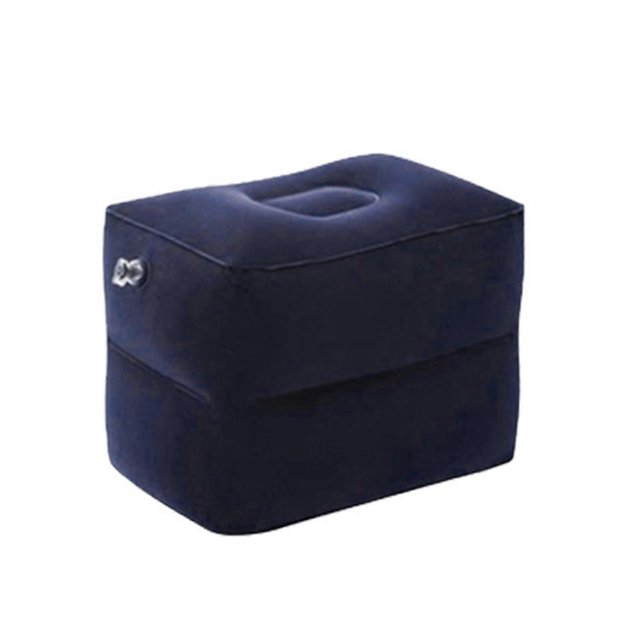 Flockeds Travel Footrest Pillow Provide Leg Support for Business Traveler and Families light gray