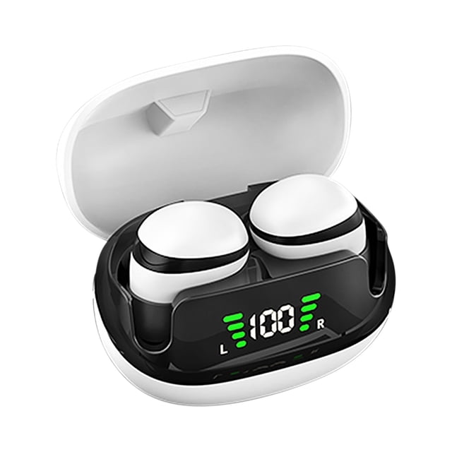 Wireless Bluetooth Earplugs with Digital LED Power Display, IPX5 Sweat Resistance, 5–6 Hour Playtime, Tap Control, 10–15 m Range