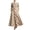 Khaki 06, variant on Karymi Stripe Boat Neck Short Sleeve Midi Dress, Vertical & Diagonal Stripe Patchwork Side Pockets Flowy A-Line Casual Sundress Plus Size Dresses