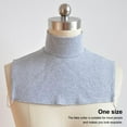 thumbnail image 3 of ZheElen False Collar Detachable Breathable Sleeveless Cotton Knitting High-necked Design Perfect Matching Locking Collar for Sweaters Red Red, 3 of 6