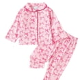 thumbnail image 2 of AJIWYH Toddler Kids Little Girls Valentines Day Cotton Pajamas Bow Print Button Sleepwear (Pink2,18-24 Months), 2 of 8