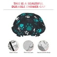 thumbnail image 4 of Yiaed Animal Footprints Print Reusable Shower Cap & Bath Cap & Lined, Oversized Waterproof Shower Caps Designed for all Hair Lengths, 4 of 7