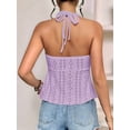 thumbnail image 6 of Women Tie Back Tank Tops Criss Deep V Neck Spaghetti Strap Backless Tanks Going Out M, 6 of 9