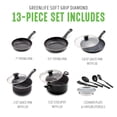 thumbnail image 5 of Greenlife Diamond Ceramic Non-stick 13 Piece Cookware Set, Black, 5 of 10
