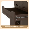 thumbnail image 5 of Pantry Storage Cabinet, Lofka 71" Kitchen Panty Cabinet with Large Drawer, 4 Doors and Adjustable Shelves, Dark Brown, 5 of 9