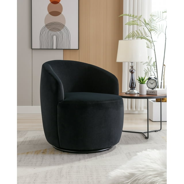 KOSSMAI Soft Upholstered Velvet Fabric Swivel Small Size Accent Chair For Living Room, Bedroom, Study Room