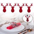 thumbnail image 6 of Abbraccia 3x4 Pieces Xmas Reindeer Flatware Bags Table Decor for Festival Dinner Party 3 Pcs, 6 of 10