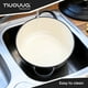 thumbnail image 5 of Olla holandesa de hierro fundido esmaltado Nuovva con tapa - Cacerola antiadherente de 6.4 cuartos - Resistente y apta para horno hasta 260 °C para hornear pan, estofar, guisar y asar - 28 cm, color n, 5 of 5