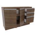 thumbnail image 3 of Mueble de Cocina Para Tarja MADESA Glamy 120 cm 2 Puertas 3 Cajones Marrón, 3 of 9