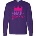 thumbnail image 3 of Inktastic Nap Queen, Princess, Crown, Stars, Sleep, Sleeping Long Sleeve T-Shirt, 3 of 5