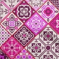 thumbnail image 1 of oneOone Viscose Chiffon Dark Magenta Fabric Abstract Traditional Quilting Supplies Print Sewing Fabric By The Yard 42 Inch Wide, 1 of 6