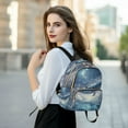 thumbnail image 6 of FORMRS Mini Backpack Purse for Women Quilted Travel Daypack Casual Shoulder Bag, Night Floating Whale, 6 of 7