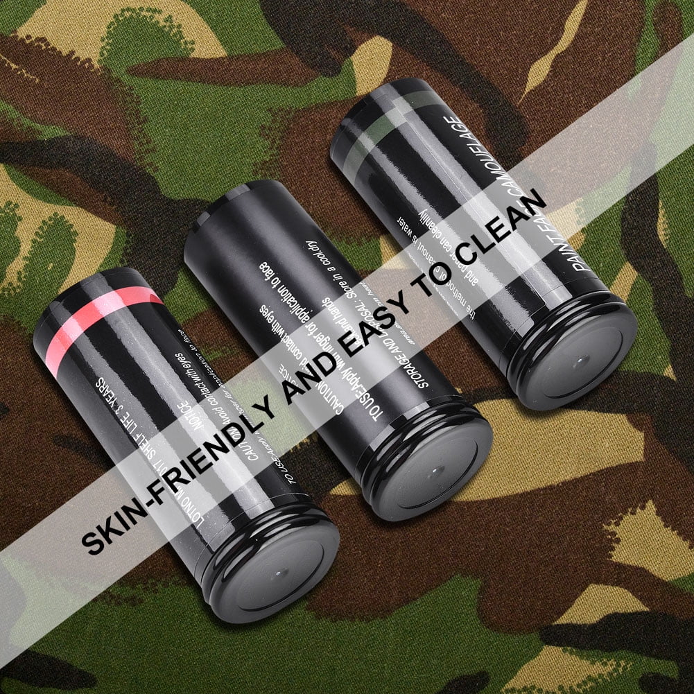 Dyceittdia Camouflage Face Paint Sticks – 3 Stück Set, ölbasierte Tarnfarbe Für Gesicht, Einfach Auf- & Abwaschbar