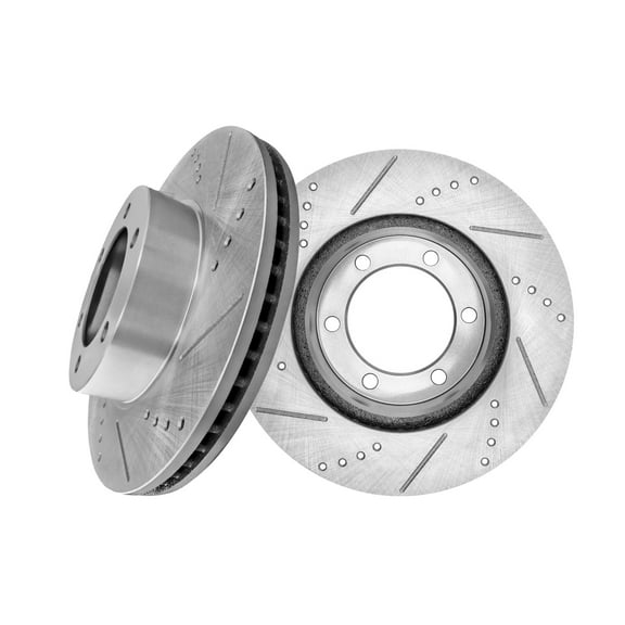 Front Drilled Slotted Brake Disc Rotors 319mm For 2000-2006 Toyota Tundra