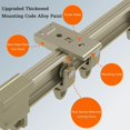 thumbnail image 4 of Curved Ceiling Curtain Track Bendable Curtain Rail Double Row Curtains Rails With Mute Rollers For Bunk Bed Bay Window Room Divider(Gold,5.2 Ft), 4 of 7