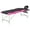 Black and pink, variant on vidaXL Massage Table Foldable Massage Bed Salon Therapy Table 2 Zones Aluminum