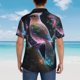thumbnail image 4 of Balery Bird 3 Camisas hawaianas de manga corta para hombre, camisas playeras de corte holgado, camisas de vacaciones con botones,Large, 4 of 7