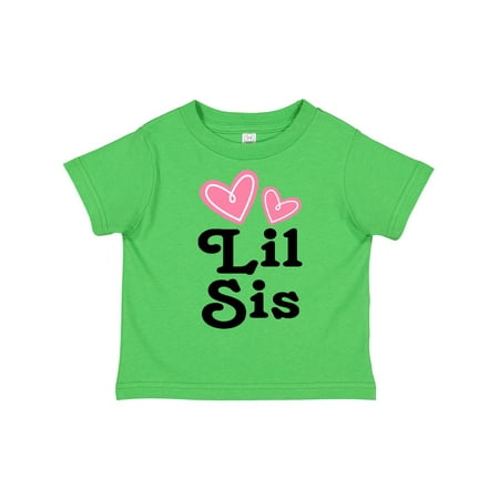 

Inktastic Love Hearts Lil Sis Gift Toddler Toddler Girl T-Shirt