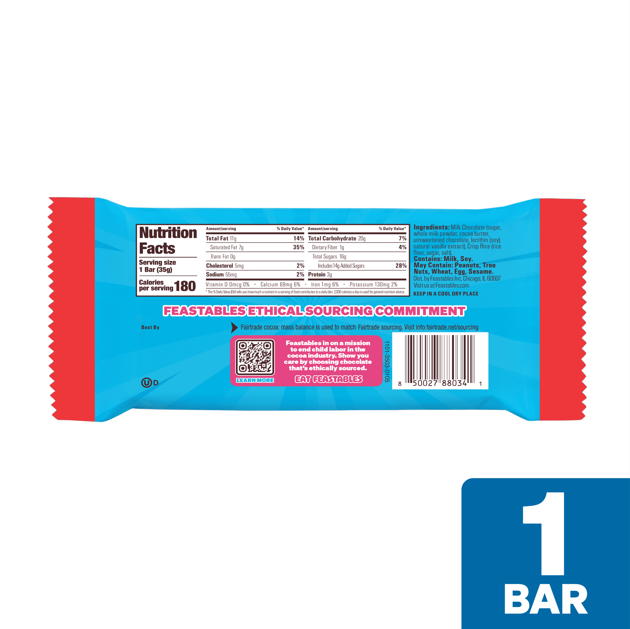 Feastables MrBeast Milk Chocolate Crunch Bar