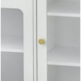 thumbnail image 6 of TMS Conlee 47" Vintage Buffet with Three Glass Doors, Two Drawers, and Three Adjustable Shelves, White, 6 of 7