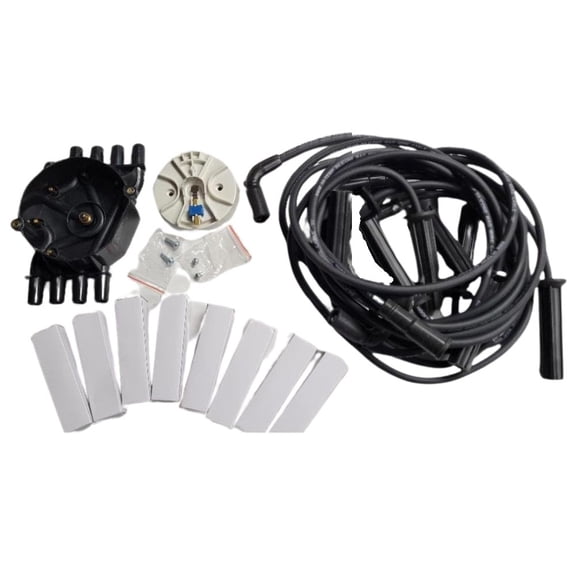 Distributor Cap, Rotor, Spark Plug Wires and AC Delco 41-993 Plugs. Tune up kit for Mercruiser 5.0 5.7 MPI MAG and Volvo Penta 5.0 5.7 GI GXI by FASWORX