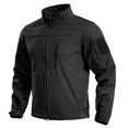 thumbnail image 4 of Hsovts Men Tactical Softshell Jacket Fleece Lined Hooded Jackets Waterproof Windproof Military Outdoor Hiking Fall Winter Coat Black L, 4 of 5