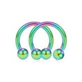 thumbnail image 3 of Nose Ring Hoop Magnetic Horseshoe Rings Stainless Steel Faux Septum Rings, 3 of 9