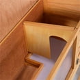 thumbnail image 6 of Pefilos 35" Outdoor Rabbit Hutch with Run, 1 Door Bunny House Wood Small Animal House Pet Cage, Orange, 6 of 7