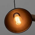 thumbnail image 4 of FSLiving Retro Black Iron Shade Industrial Style H-Type Track Pendant Lights Modern Farmhouse Black Finished E26 Socket Dimmable Rustic Cottage Style for Kitchen Island,Customizable, 4 of 8