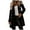F01-Black, variant on FYDUU Pea Coats For Women Elegant Double Breasted Mid Length Wool Coat Outwear Overcoat Fashion Clothing Warm Puffer Jackets