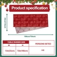thumbnail image 4 of Gynky Table Runner Christmas Decorations Soft Plush Faux Fur Jacquard Christmas Trees Seasonal Winter Holiday Kitchen Dining Table Decoration For Indoor Outdoor Home Party Decor 13 x 72 Inch, Red, 4 of 8