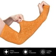 thumbnail image 2 of Kdxio Orange Glitter2 Print UV Sun Protection Arm Sleeves - Tattoo Cover Up - Basketball Arm Sleeve UPF 50 Cooling for Men Women, 2 of 7