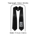 thumbnail image 2 of Graduation Stole Class of 2026 Unisex Graduation Sash Graduation Stole for High School College 60" Long Black&White Honor Stole Premium Satin Commencement Accessories, 2 of 6