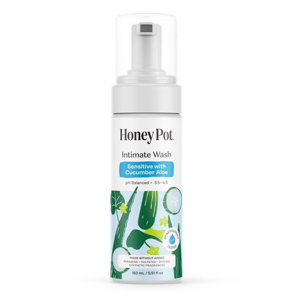 Honey Pot Intimate Wash - Sensitive with Cucumber Aloe, 5.51 fl oz