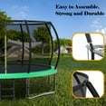 thumbnail image 2 of 12FT Trampoline with Basketball Hoop & Ball, 1.5MM Thickened Recreational Trampoline with Balance Bar & Enclosure Net, Reinforced Outdoor Trampoline for Adults & Kids, Green, 2 of 9
