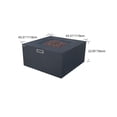 thumbnail image 3 of Sol Living Rocky Propane Fire Pit for Outside Outdoor Firepit Table with Internal Tank Holder Firepit Concrete Square Fire Table Patio Heater Fireplace 45,000 BTUs - Dark Grey, 43 x 43 Inches, 3 of 10