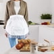 thumbnail image 4 of Delantal de cocina blanco, delantal de algodón blanco para mujer, delantal de mucama para mujer, funcionamiento suave, 4 of 9