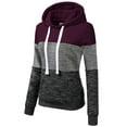 thumbnail image 2 of Doublju Women's 3 Block Lightweight Pullover Hoodie Sweatshirt with Plus Size, 2 of 3