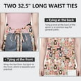 thumbnail image 6 of Boston Terrier Dogs with Pioneer Flower Apron-Garden Aprons for Women with Pockets-Cotton Linen Waterproof Kitchen Cooking Gardening Aprons Adjustable for Kitchen,Cooking,BBQ and Salon 33x27 Inch, 6 of 7