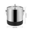 thumbnail image 2 of Stainless Steel Ice Bucket Store Ice Cubes & Drinks W/Ice Tong 1.4L/0.37gal for Bars, Home Garden, KTVs, Cafes 5.43*5.43in, 2 of 19