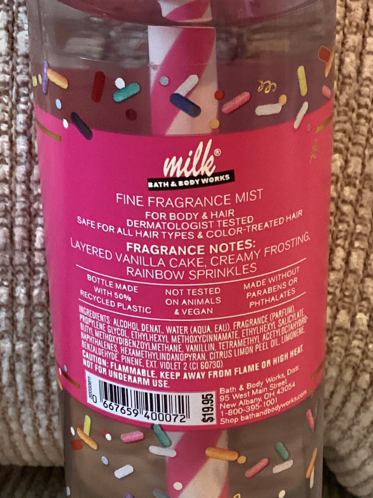 Bath & Body Works Milk Bar Birthday Cake Fine Fragrance Mist 8 oz