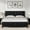 Black, variant on VECELO Queen Size Platform Bed Frame with Heavy Duty Wooden Headboard and Footboard, Industrial Style, Rustic Brown