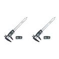 thumbnail image 3 of Riwesomey Display Vernier Caliper Electronic 0.2mm Regla de medición Micrómetro Indicador de botón Carpintería portátil Funciona con 2 2 Botones, Plata 2piezas, 3 of 6