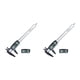 thumbnail image 3 of Riwesomey Display Vernier Caliper Electronic 0.2mm Regla de medición Micrómetro Indicador de botón Carpintería portátil Funciona con 2 2 Botones, Plata 2piezas Riwesomey CBP165067, 3 of 6