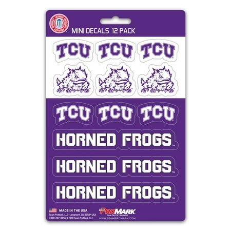 TCU Horned Frogs Mini Decals - 12 Pack